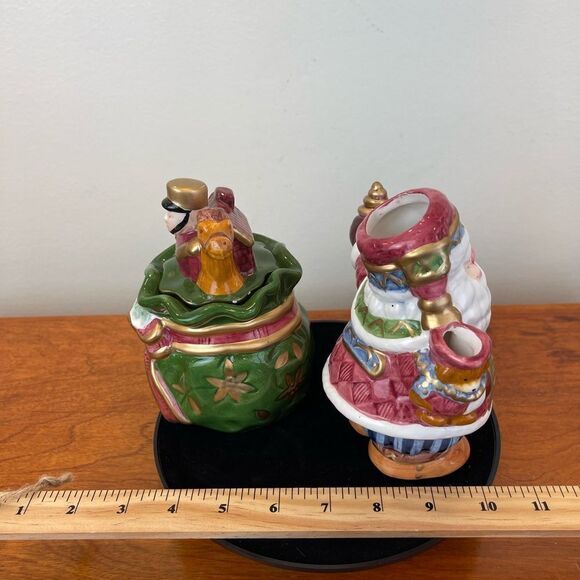 Ceramic creamer and sugar bowl set || Christmas creamer || Christmas sugar bowl - Picture 13 of 14